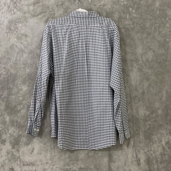 Brooks Brothers 1818 Shirt Men XL Blue Check Gingham Non Iron Regent Button Down - Picture 4 of 10